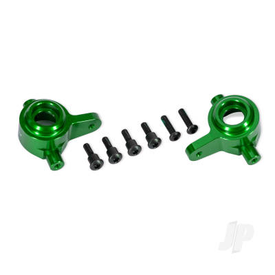 Steering blocks, 6061-T6 aluminium (green-anodised), left & right (for use with #9080 upgrade kit)