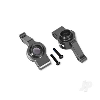 Carriers, stub axle, rear, 6061-T6 aluminium, left & right (grey-anodised) (for use with #9080 upgrade kit)