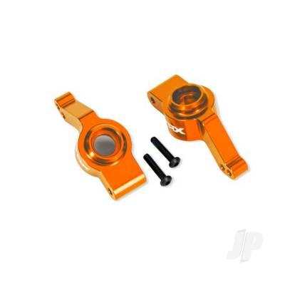 Carriers, stub axle, rear, 6061-T6 aluminium, left & right (orange-anodised) (for use with #9080 upgrade kit)