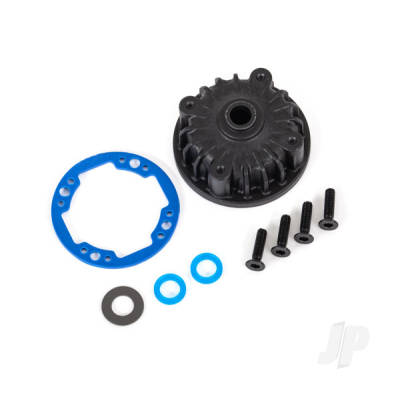 Housing, centre Differential / X-Ring Gaskets (2 pcs) / 5x10x0.5 PTFE-Coated Washer / 2.5x8 CCS (4)