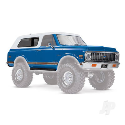Body, Chevrolet Blazer (1972), Complete (Blue) (includes grille, side mirrors, door handles, windshield wipers, Front & Rear bumpers, decals)