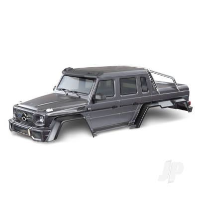 Body, Mercedes-Benz G 63, complete (matte graphite metallic) (includes grille, side mirrors, door handles, windshield wipers, & clipless mounting) (requires #8080X & 8828X inner fenders)