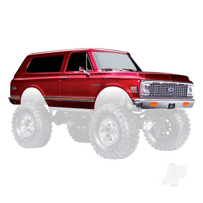 Body, Chevrolet Blazer (1972), complete, Red (painted) (includes grille, side mirrors, door handles, windshield wipers, front & rear bumpers, clipless mounting) (requires #8072X inner fenders)