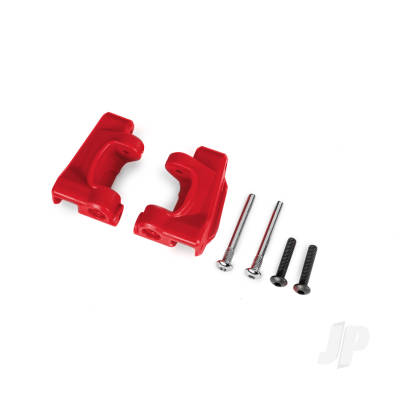 Caster blocks (c-hubs), extreme heavy duty, Red (left & right) / 3x26mm hinge pins (2 pcs) / 3x15mm BCS (2 pcs) (for use with #9182 upgrade kit)