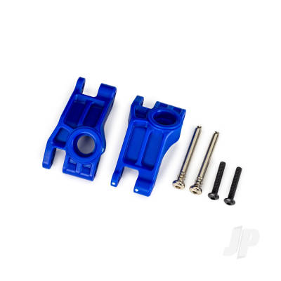 Carriers, stub axle, rear, extreme heavy duty, Blue (left & right) / 3x31mm hinge pins (2 pcs) / 3x18mm BCS (2 pcs) (for use with #9180, 9181, 9182 upgrade kit)