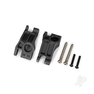 Carriers, stub axle, rear, extreme heavy duty, Grey (left & right) / 3x31mm hinge pins (2 pcs) / 3x18mm BCS (2 pcs) (for use with #9180, 9181, 9182 upgrade kit)