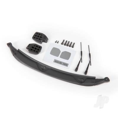 Mirrors, side, Black (left & right)/ windshield wipers (2)/ cowl/ 2.5x8 BCS (3)/ 2.5x10 CS (2)/ 1.6x5 BCS (2) (fits #9211 body)