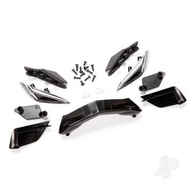 Grille, Chevrolet Corvette StinGrey/ grille mount (3)/ headlight housing (2)/ lens (2)/ headlight mount (2)/ 2.6x6mm BCS (4)/ 2.6x8mm BCS (8)