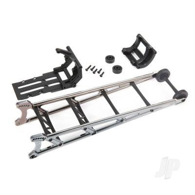 Wheelie bar, Black Chrome (assembled) / wheelie bar mount