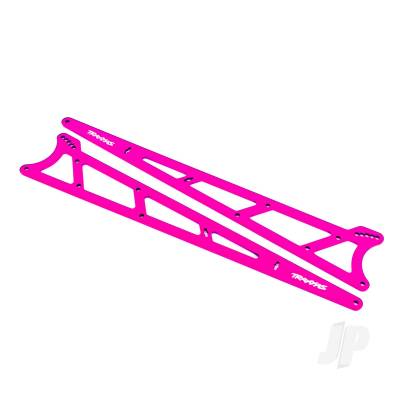 Side plates, wheelie bar, Pink (aluminium) (2 pcs)