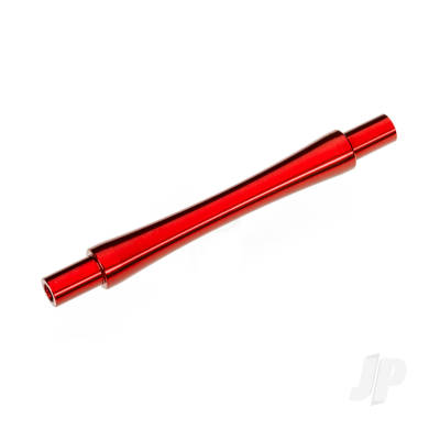 Axle, wheelie bar, 6061-T6 aluminium (Red-anodised) (1pc)/ 3x12 BCS (with threadlock) (2 pc)