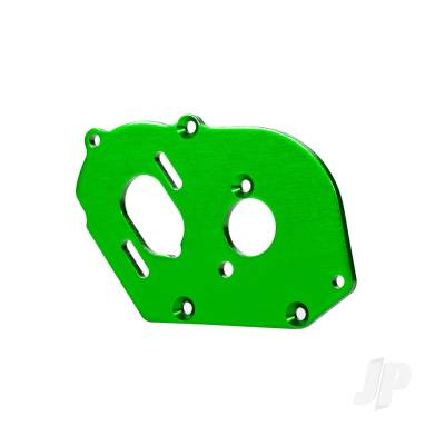 Plate, motor, 6061-T6 aluminium (Green-anodised) (4mm thick) / 3x10mm CS with split and flat washer (2 pcs)