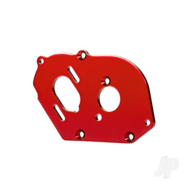 Plate, motor, 6061-T6 aluminium (Red-anodised) (4mm thick) / 3x10mm CS with split and flat washer (2 pcs)