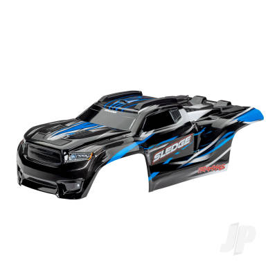 Body, Sledge, Blue / window, grille, lights decal sheet (assembled with front & rear body mounts and rear body support for clipless mounting)