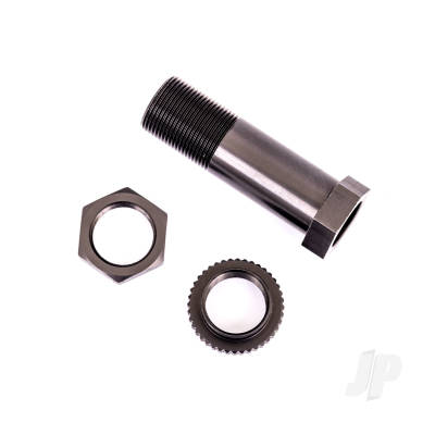 Servo saver post / adjuster nut / locknut (Dark Titanium-anodised, 6061-T6 aluminium) (1pc)
