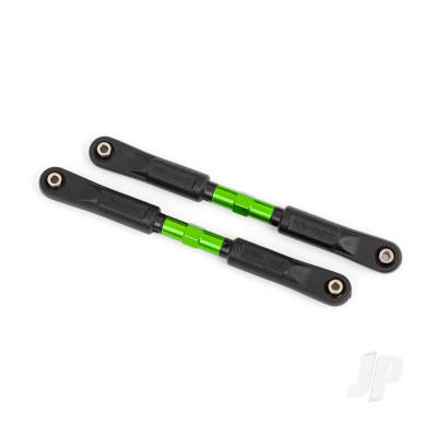 Camber links, front, Sledge (Tubes Green-anodised, 7075-T6 aluminium, stronger than Titanium) (117mm) (2 pcs) / rod ends, assembled with steel hollow balls (4 pcs) / aluminium wrench, 8mm (1pc)