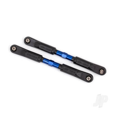 Camber links, front, Sledge (Tubes Blue-anodised, 7075-T6 aluminium, stronger than Titanium) (117mm) (2 pcs) / rod ends, assembled with steel hollow balls (4 pcs) / aluminium wrench, 8mm (1pc)