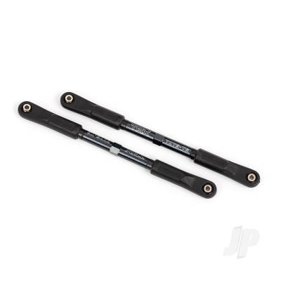Camber links, rear, Sledge (Tubes Dark Titanium-anodised, 7075-T6 aluminium, stronger than Titanium) (144mm) (2), rod ends, assembled with steel hollow balls (4), aluminium wrench, 8mm (1)