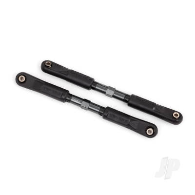 Toe links, Sledge (Tubes Dark Titanium-anodised, 7075-T6 aluminium, stronger than Titanium) (120mm) (2) / rod ends, assembled with steel hollow balls (4)/ aluminium wrench, 8mm (1)