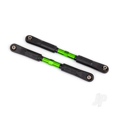 Toe links, Sledge (Tubes Green-anodised, 7075-T6 aluminium, stronger than Titanium) (120mm) (2) / rod ends, assembled with steel hollow balls (4) / aluminium wrench, 8mm (1)