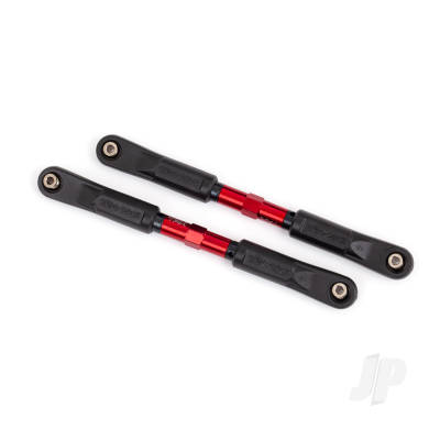 Toe links, Sledge (Tubes Red-anodised, 7075-T6 aluminium, stronger than Titanium) (120mm) (2) / rod ends, assembled with steel hollow balls (4) / aluminium wrench, 8mm (1)
