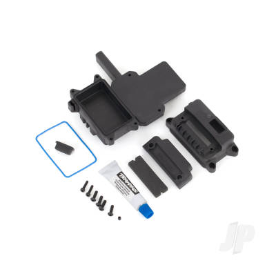 Box, receiver (sealed) w / ESC mount / receiver cover / access plug / foam pads / silicone grease / 2.5x10 CS (2) / 3x10 BCS (1)