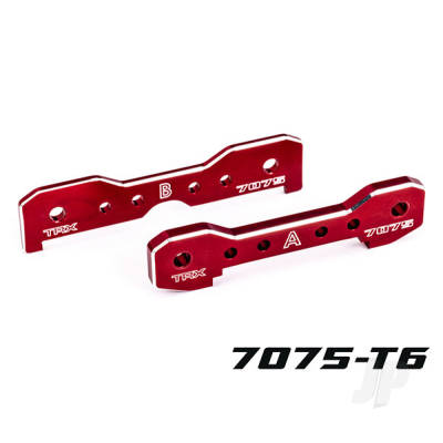 Tie bars, front, 7075-T6 aluminium (Red-anodised) (fits Sledge)