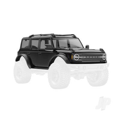 Body, Ford Bronco (2021), complete, Black (includes grille, side mirrors, door handles, fender flares, windshield wipers, spare Tyre mount, & clipless mounting)
