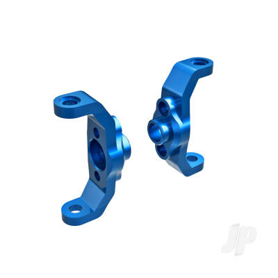 Caster blocks, 6061-T6 aluminium (Blue-anodised) (left & right)