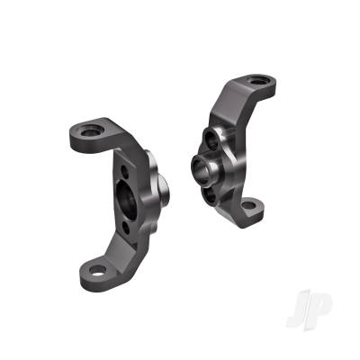 Caster blocks, 6061-T6 aluminium (Grey-anodised) (left & right)