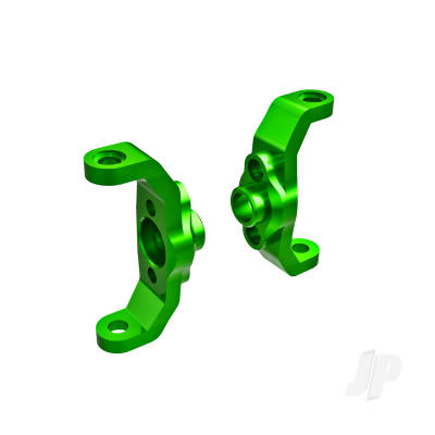 Caster blocks, 6061-T6 aluminium (Green-anodised) (left & right)