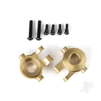 Steering blocks, brass (7 grams each) (left & right)/ 2.5x12mm BCS (with threadlock) (2)/ 2x6mm SS (with threadlock) (4)