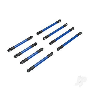 Suspension link set, 6061-T6 aluminium (Blue-anodised) (includes 5x53mm front lower links (2), 5x46mm front upper links (2), 5x68mm rear lower or upper links (4))
