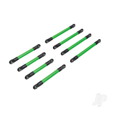 Suspension link set, 6061-T6 aluminium (Green-anodised) (includes 5x53mm front lower links (2), 5x46mm front upper links (2), 5x68mm rear lower or upper links (4))