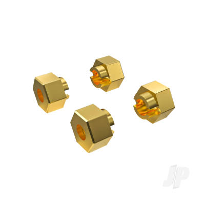Wheel hubs, 7mm hex (4 pcs) / axle pins (4 pcs)