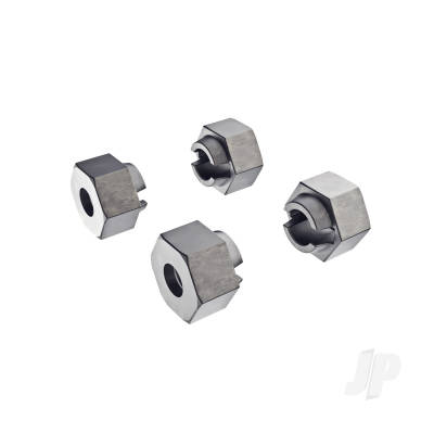 Wheel hubs, 7mm hex (steel) (4 pcs) / axle pins (4 pcs)