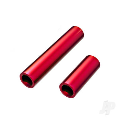 Driveshafts, centre, female, 6061-T6 aluminium (Red-anodised) (front & rear) (for use with #9751 metal centre driveshafts)