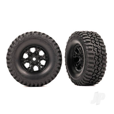 Wheels & Tyres, Assembled (Black 1.0in wheels, BFGoodrich Mud-Terrain T/A KM3 2.2x1.0in Tyres) (2)
