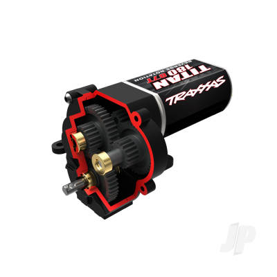 Transmission, complete (high range (trail) gearing) (16.6:1 Reduction ratio) (includes Titan 87T motor)