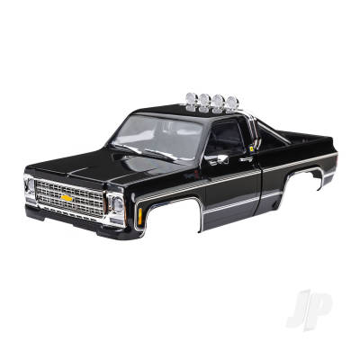 Body, Chevrolet K10 Truck (1979), complete, Black (includes grille, side mirrors, door handles, roll bar, windshield wipers, & clipless mounting) (requires #9835 front & rear bumpers)