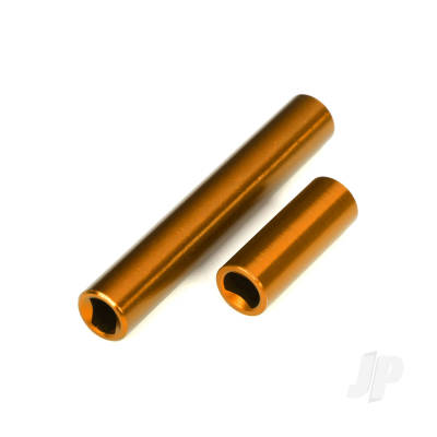 Driveshafts, center, female, 6061-T6 aluminium (Orange-anodised) (front & rear) (for use with #9751 metal centre driveshafts) (fits 1:18 TRX-4M vehicles with 162mm wheelbase)