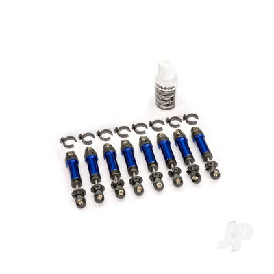 Shocks, GTM, 6061-T6 aluminium (blue-anodised) (fully assembled w,o springs) (8)