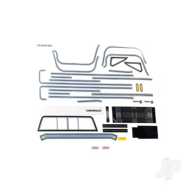 Decal sheet, 1:18 TRX-4M Chevrolet K10 Monster Truck (1979)