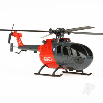 BO-105 Scale 250 Flybarless Helicopter with 6 Axis Stabilisation and Altitude Hold (Grey/Red)